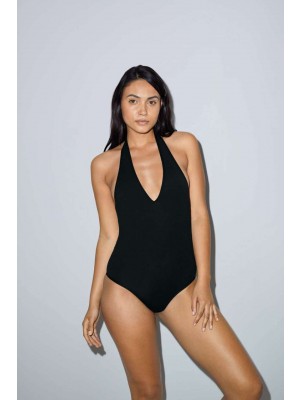 WOMEN'S COTTON SPANDEX JERSEY HALTER BODYSUIT
